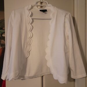 Nina Leonard Classic White Sweater